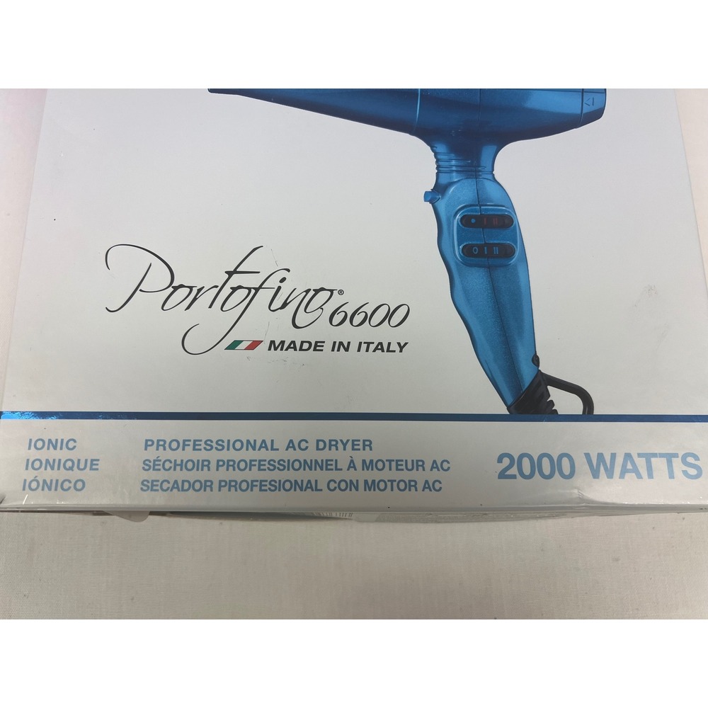 BaBylissPRO Hair Dryer Womens Blue Nano Titanium Portofino 6600 2000W Italy - Picture 4 of 7